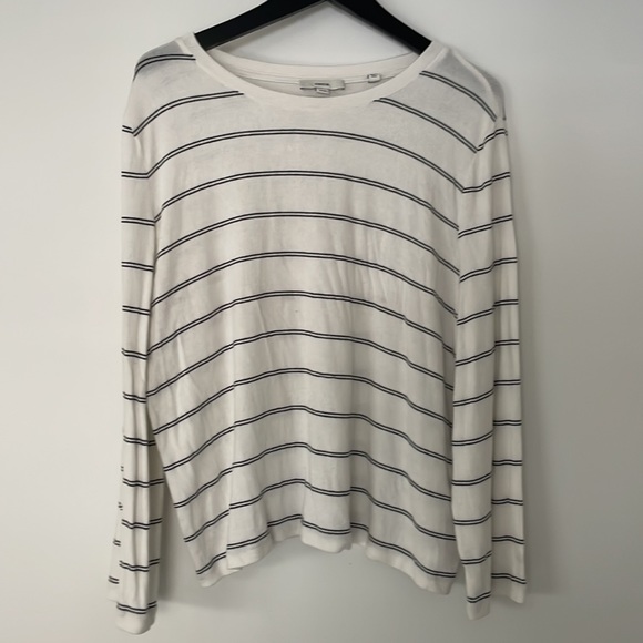 Vince Stripe 2 pc Set Sweater Knit Summer Shorts / Top black and white XL - Picture 7 of 14